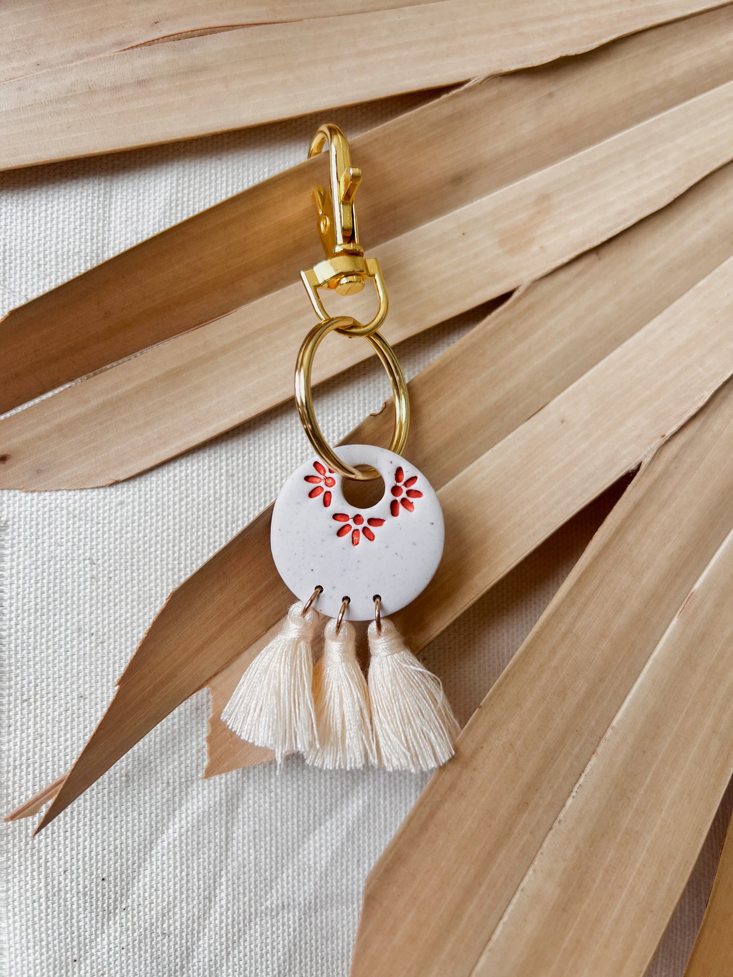 Mini Tassle Keychain | Terracotta