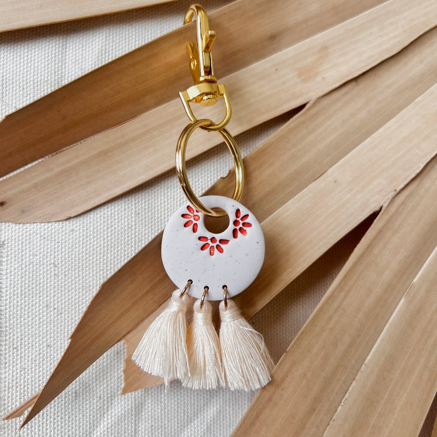 Mini Tassle Keychain | Terracotta