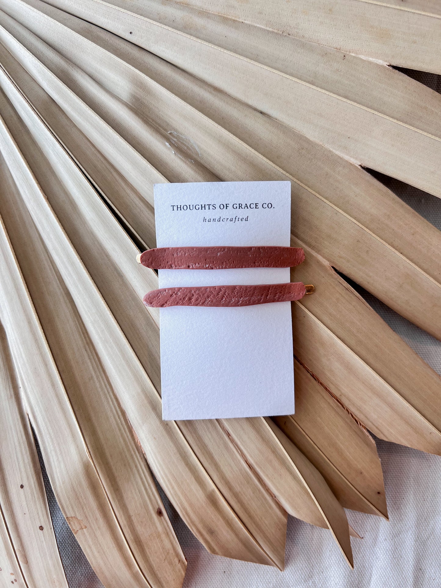 Phoebe Barrettes | Terracotta