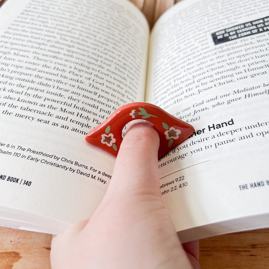 Book Page Ring | Terracotta Florals