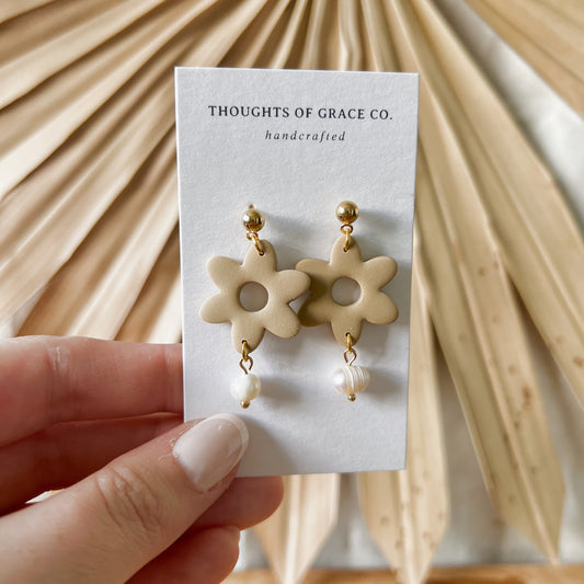 Dahlia Dangles | Taupe